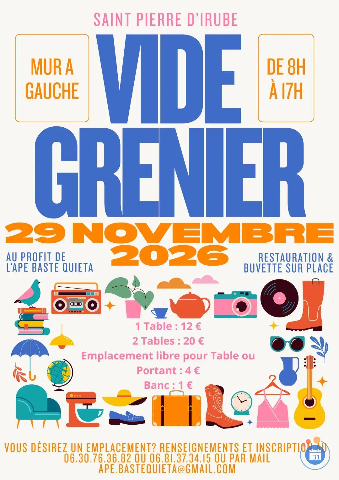 Image Vide Grenier de l'APE Baste Quieta (photo 1)