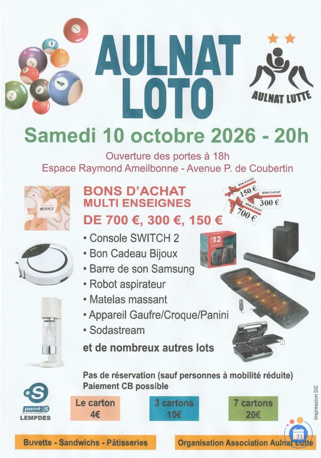 Image Grand loto d'Octobre (photo 1)
