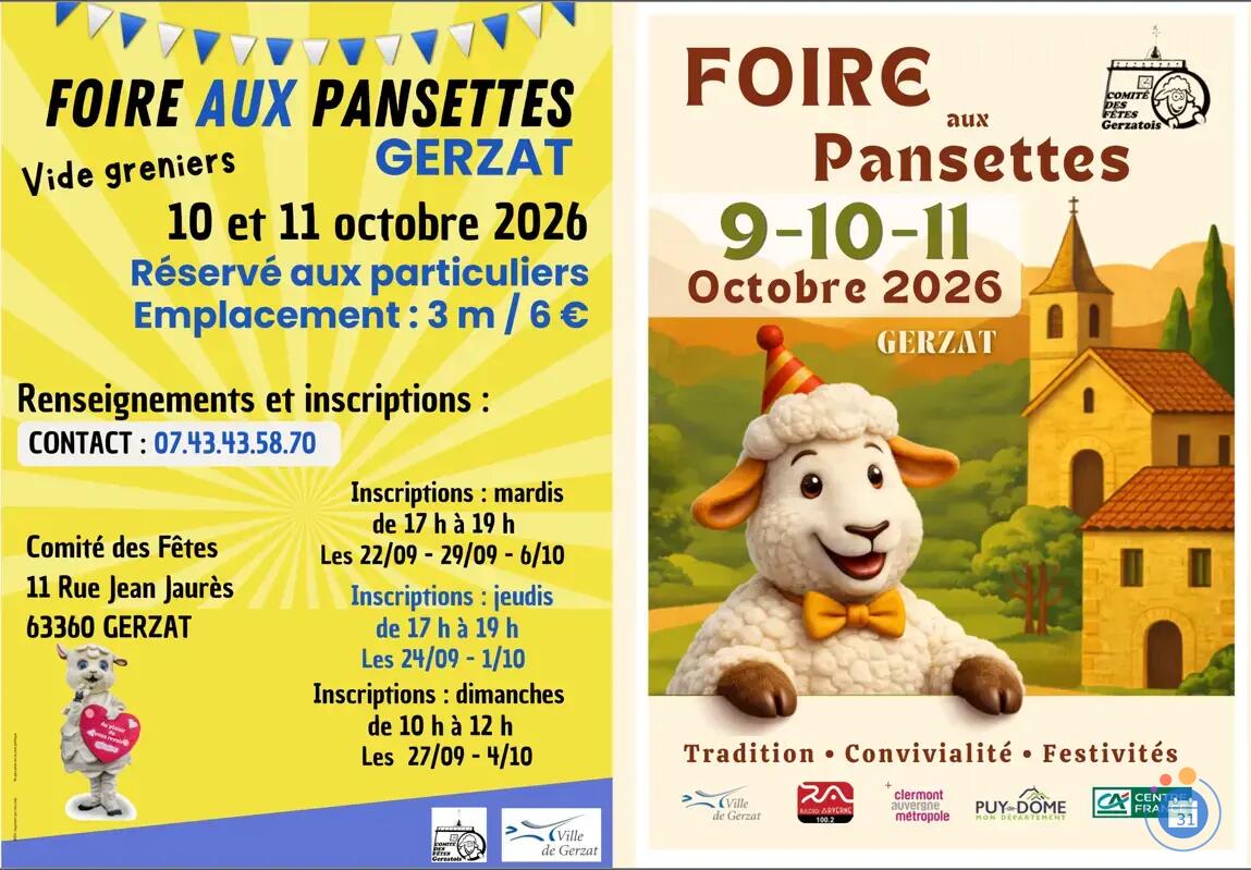 Image Grand vide grenier de la Foire aux Pansettes à Gerzat (photo 1)