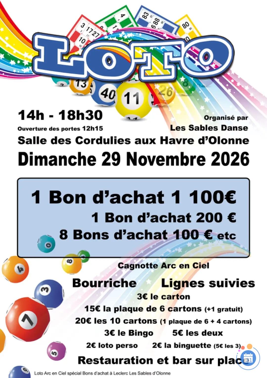 Flyer loto arc en ciel