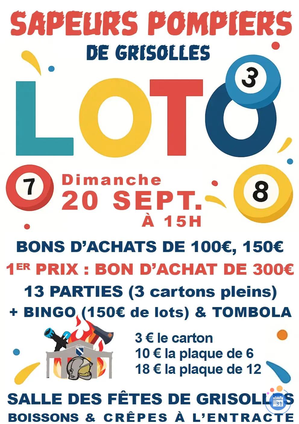 Image 🚒🔥 Loto des Sapeurs-Pompiers (photo 1)