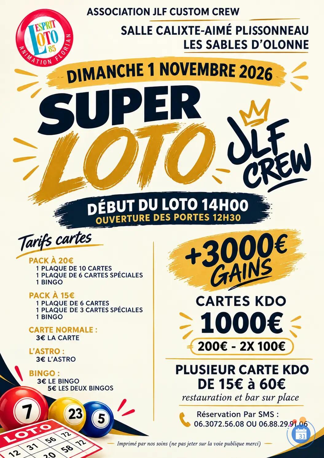 Flyer Super loto jlf custom crew animation florian