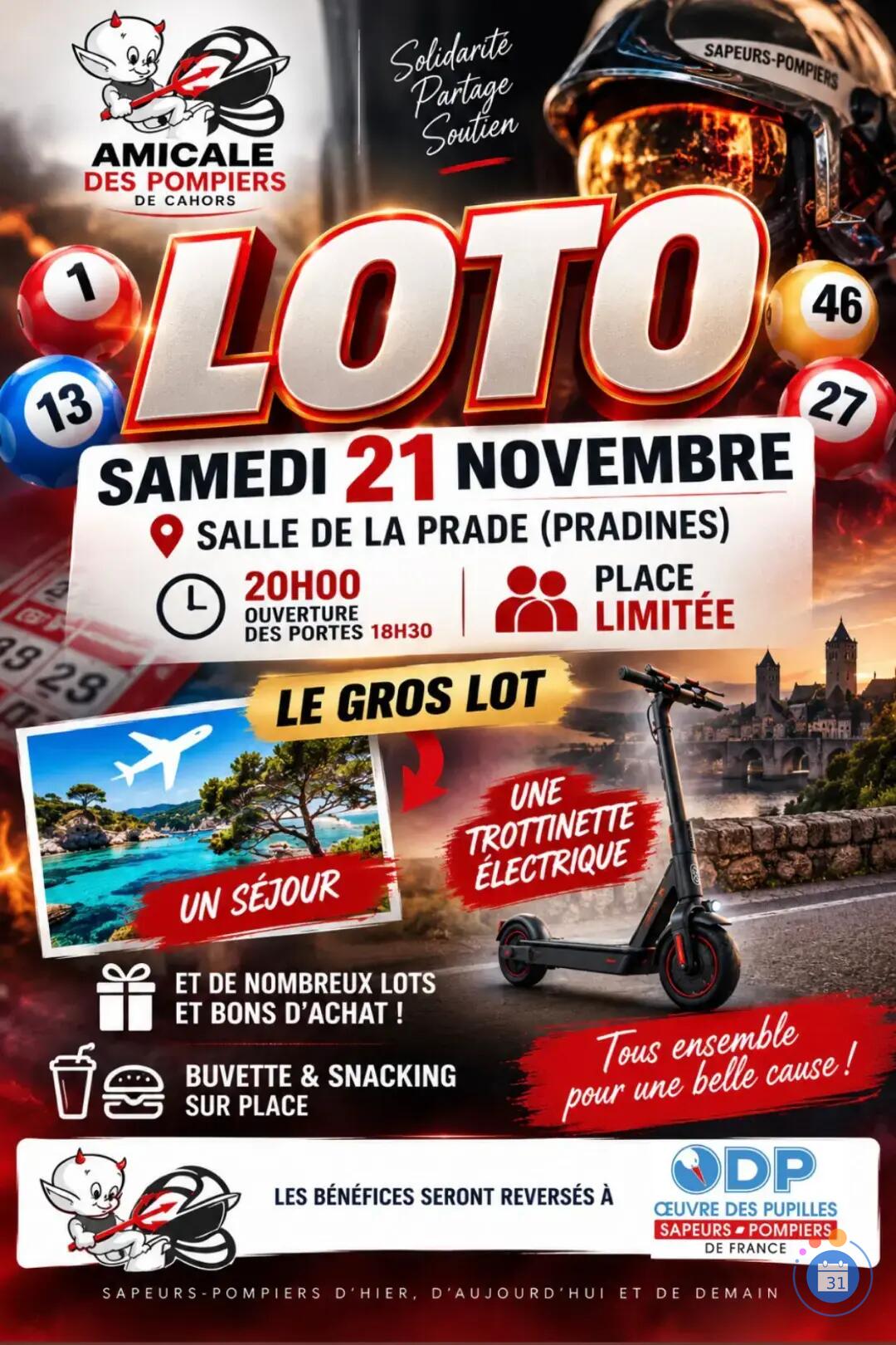 Image LOTO des Sapeurs Pompiers de Cahors (photo 1)