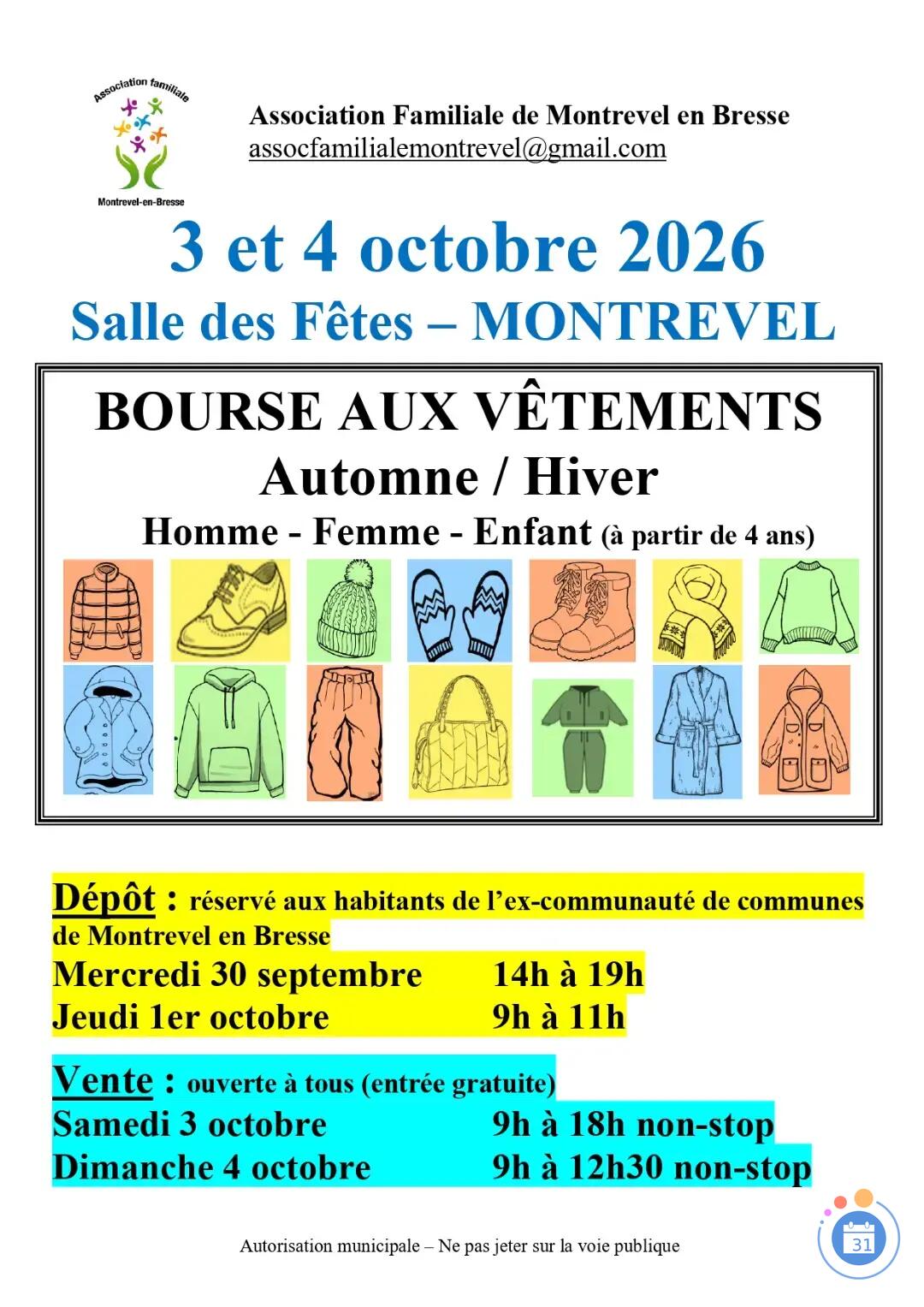 Image Bourse aux Vêtements Automne - Hiver (photo 1)