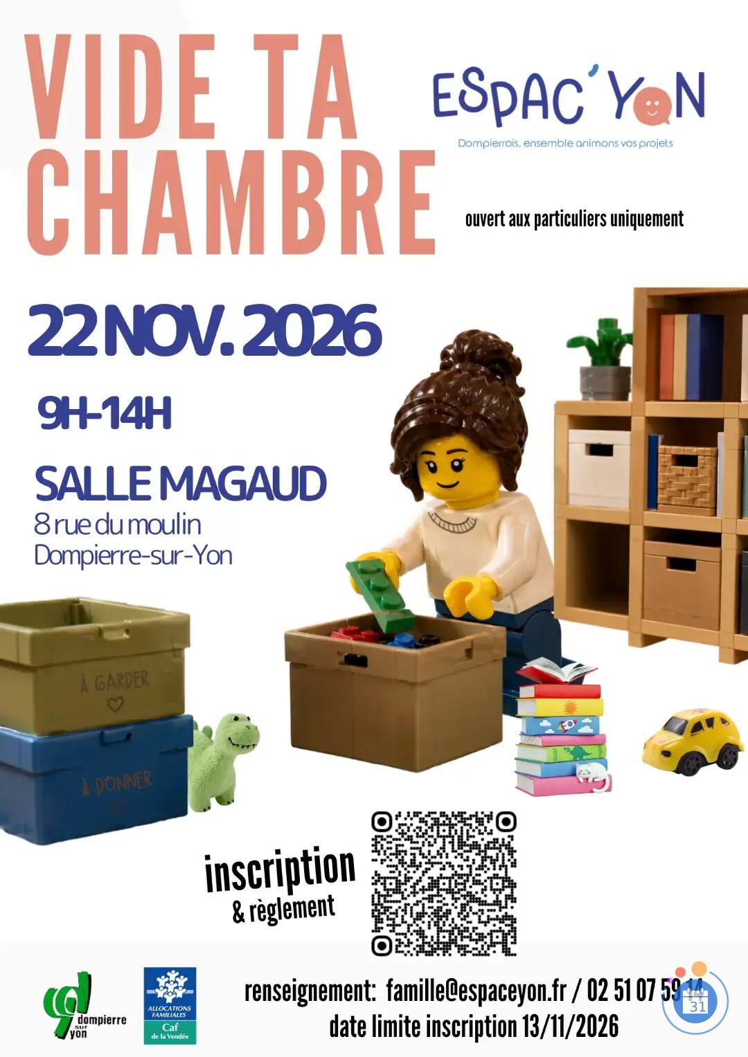 Image Vide ta chambre 2026 (photo 1)