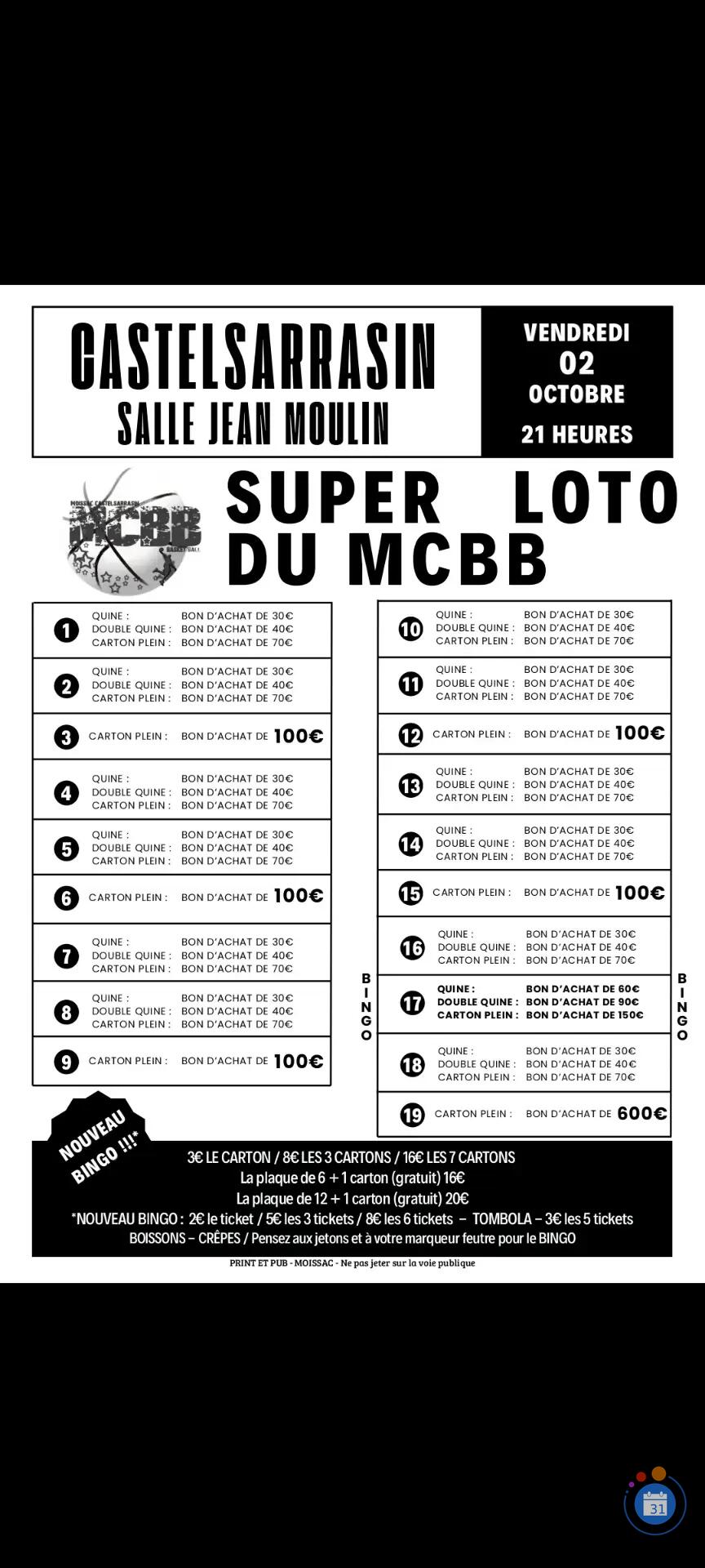 Image Super Loto du basket MCBB 🏀 (photo 2)