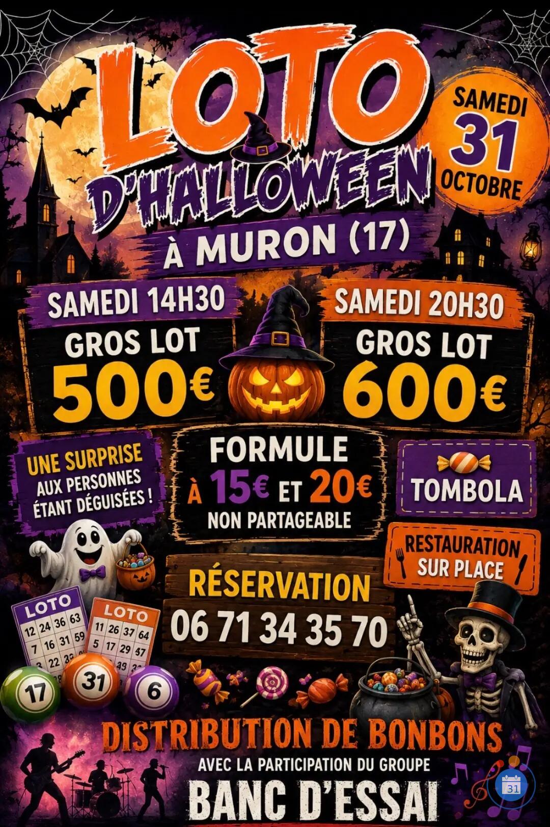 Flyer Double loto d Halloween