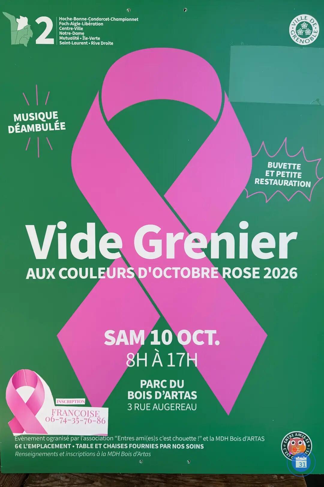 Image VIDE GRENIER AUX COULEURS D'OCTOBRE ROSE (photo 1)