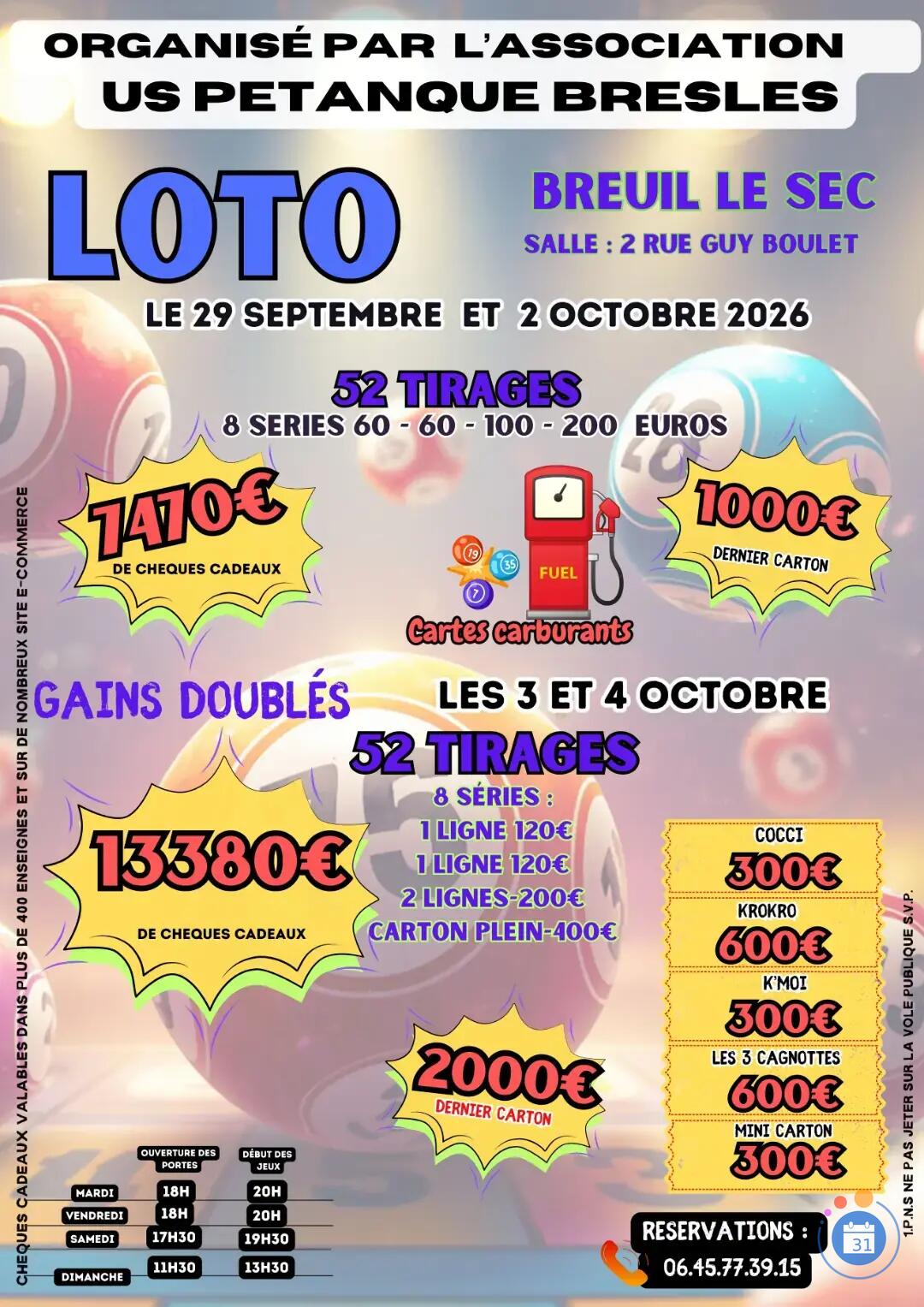 Image MEGA LOTO GAINS DOUBLES (photo 1)