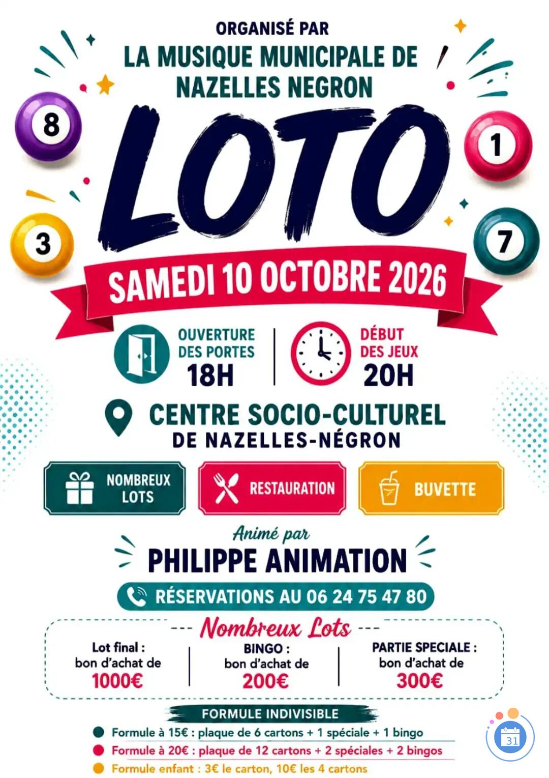 Image super loto musique municipale anime par philippe animation (photo 1)