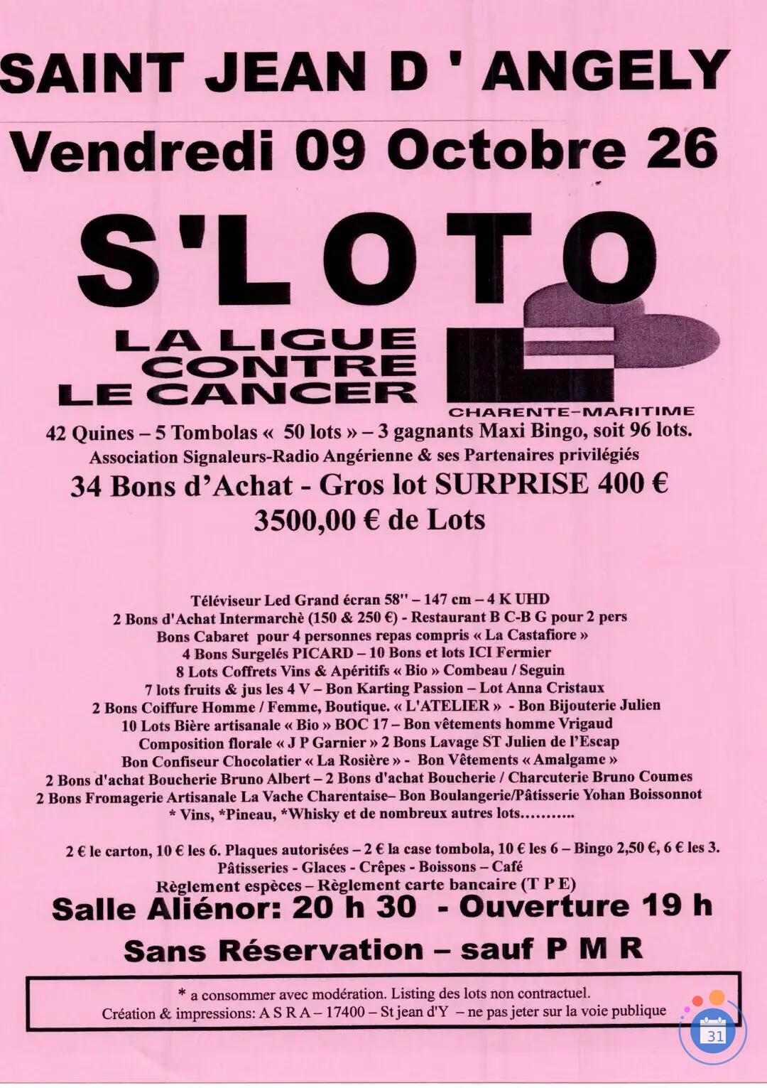 Image S'loto solidaire pour la ligue contre le cancer (photo 1)
