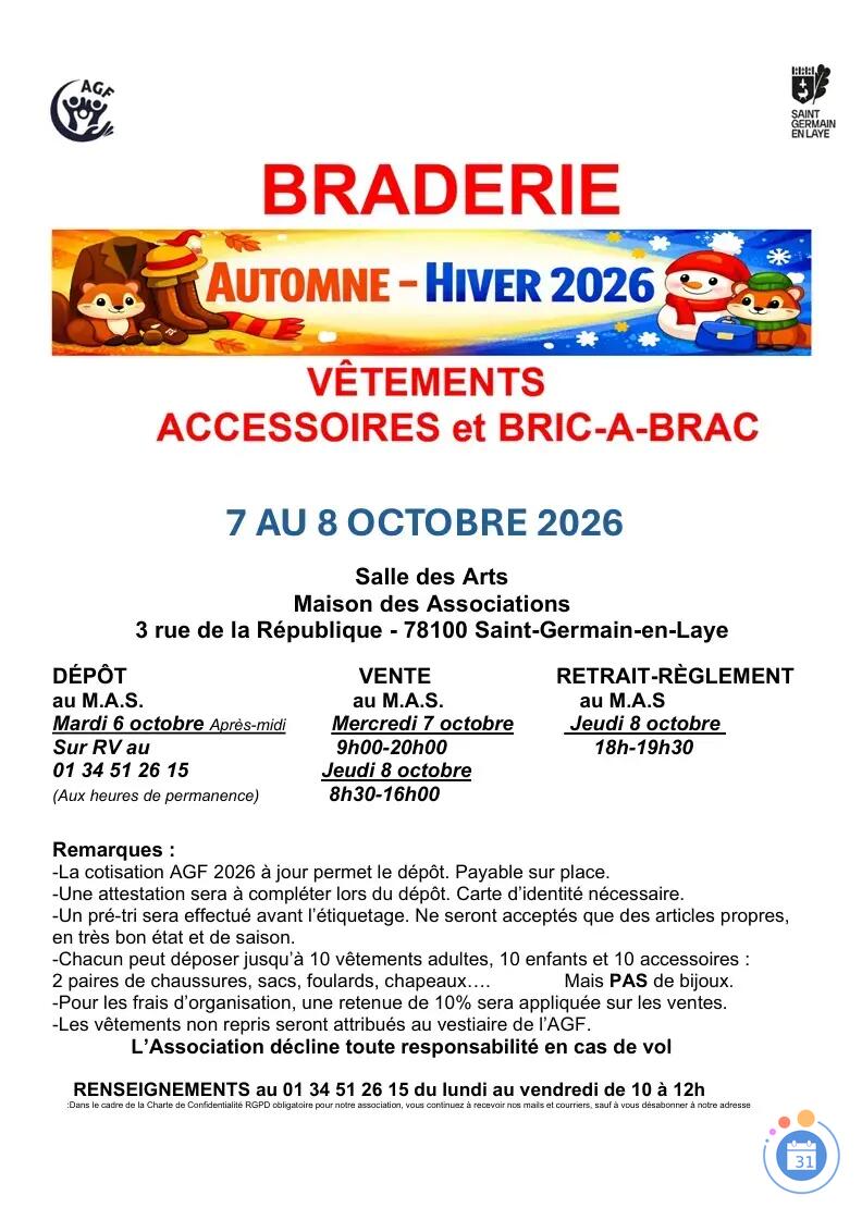 Image BRADERIE Automne-Hiver 2026 (photo 1)