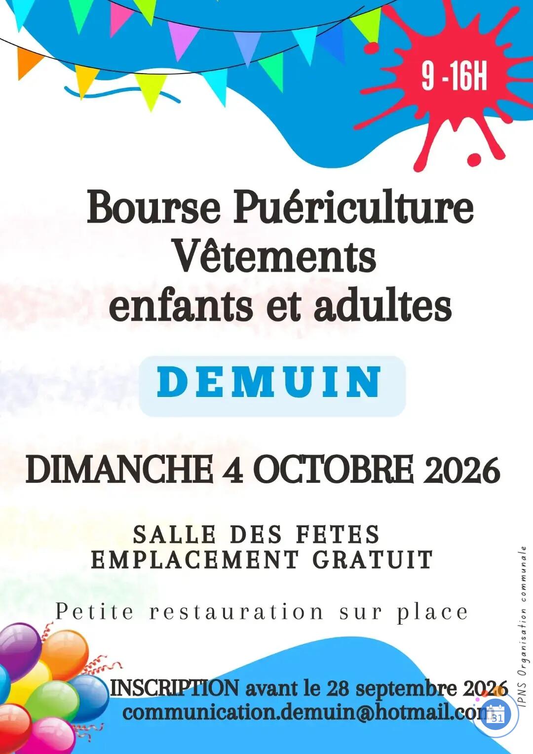 Image Bourse vêtements adultes, enfants et puériculture (photo 1)