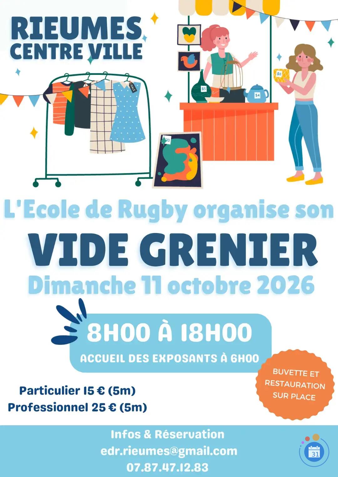 Image VIDE GRENIER ECOLE DE RUGBY (photo 1)