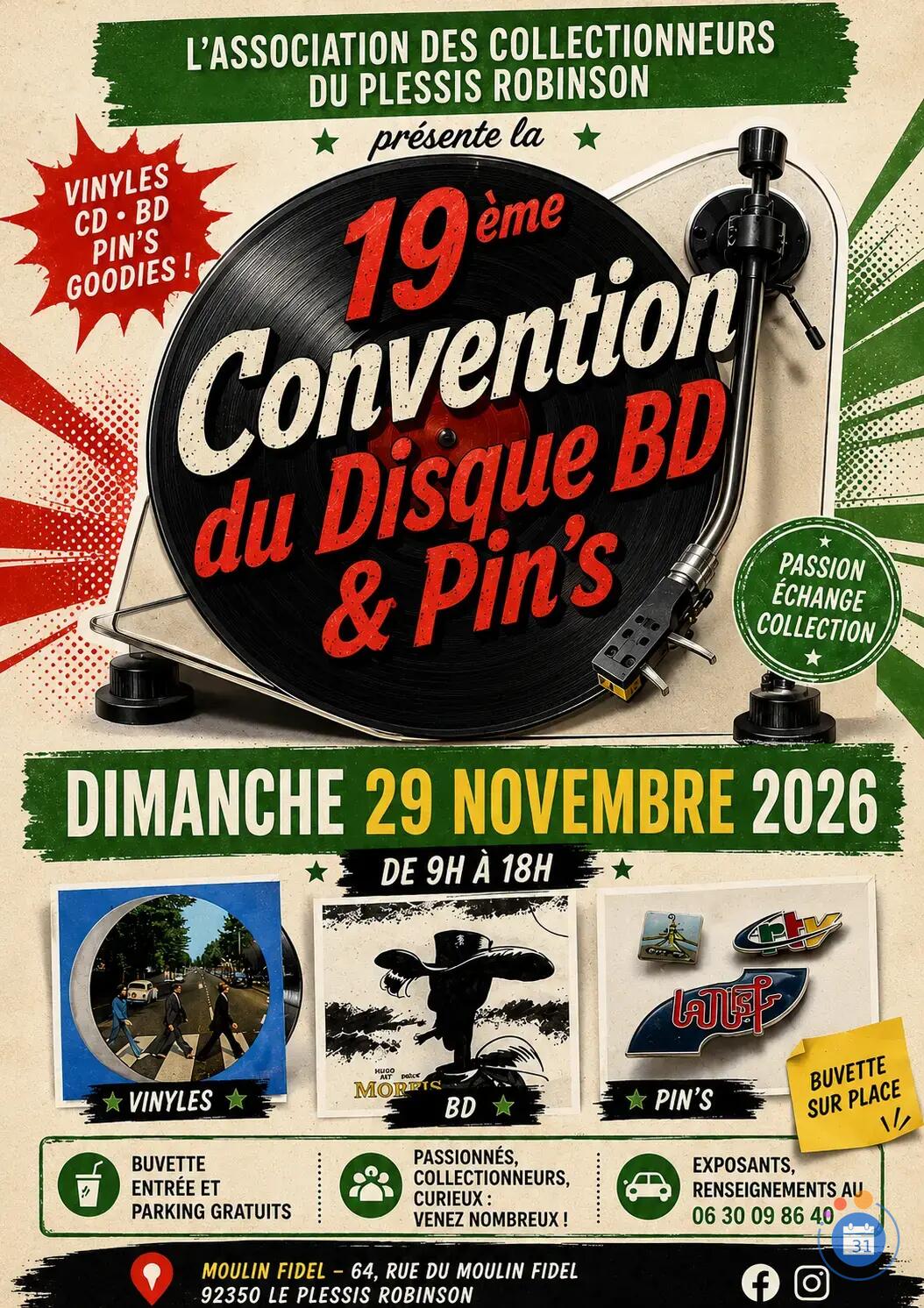 Image 19ème CONVENTION DU DISQUE BD – PIN’S (photo 1)