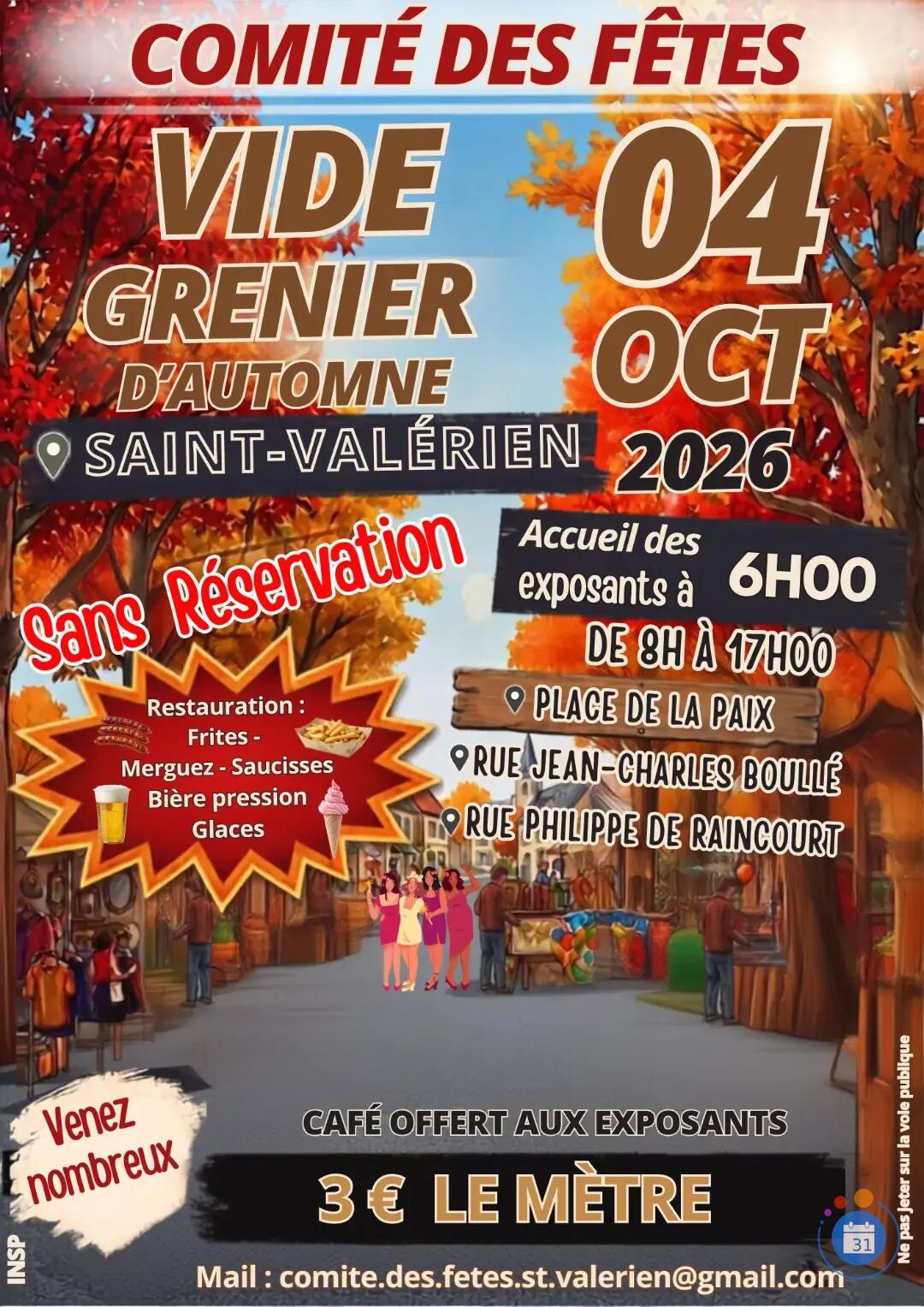 Image VIDE GRENIER D'AUTOMNE 2026 (photo 1)