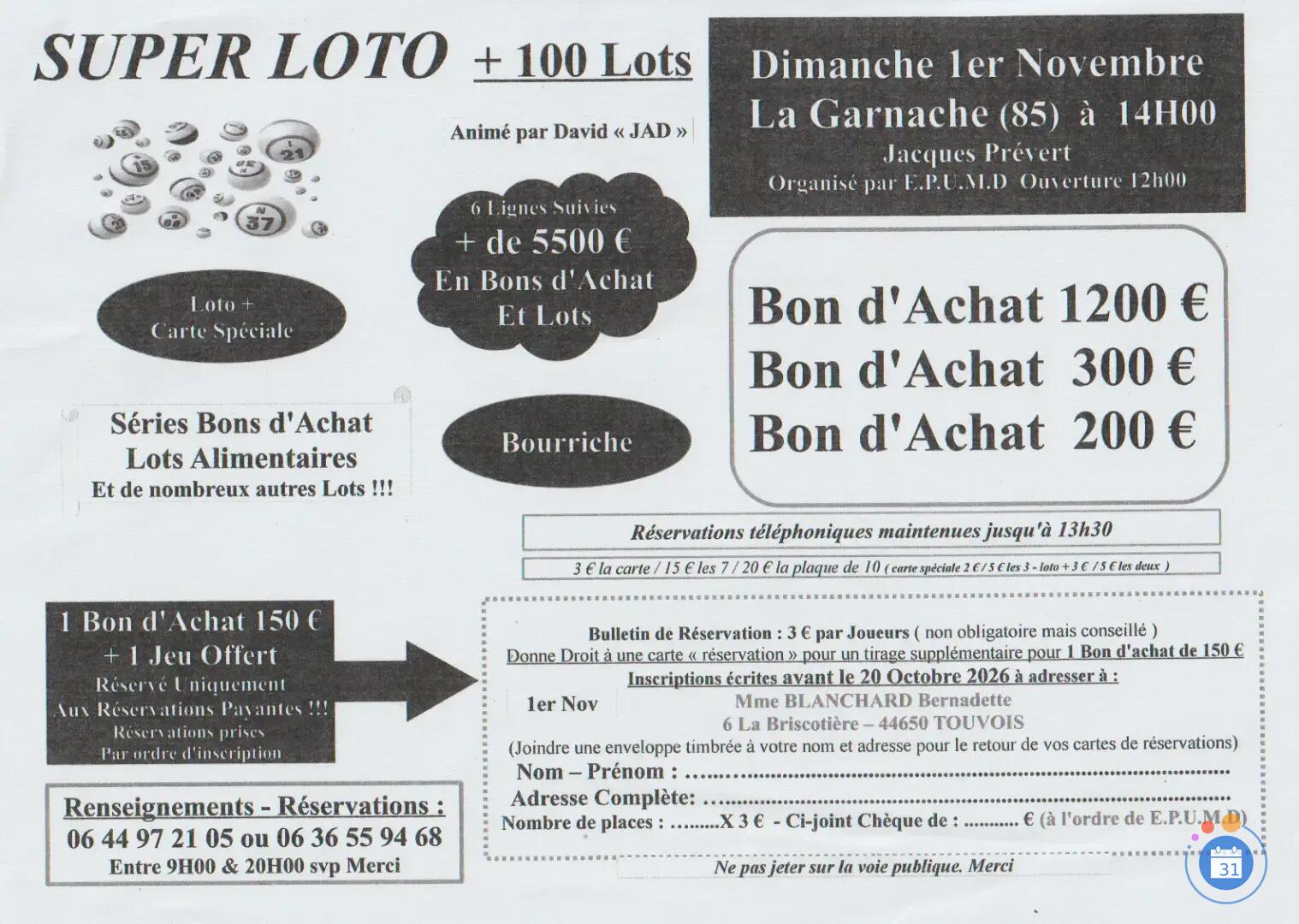 Image SUPER LOTO animé par David jad (photo 1)
