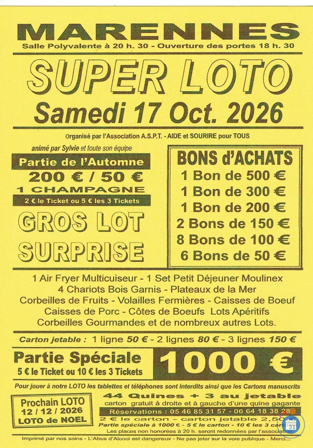 Image LOTO AIDE ET SOURIRE POUR TOUS (photo 1)