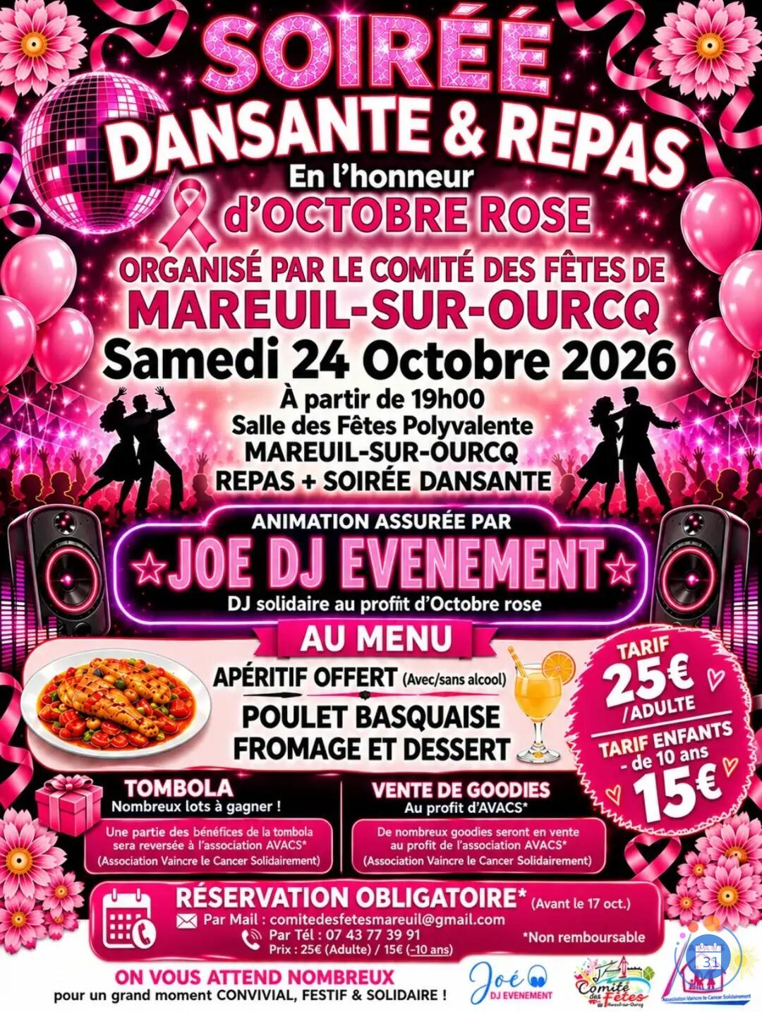 Image Soirée repas dansant pour octobre Rose (photo 1)