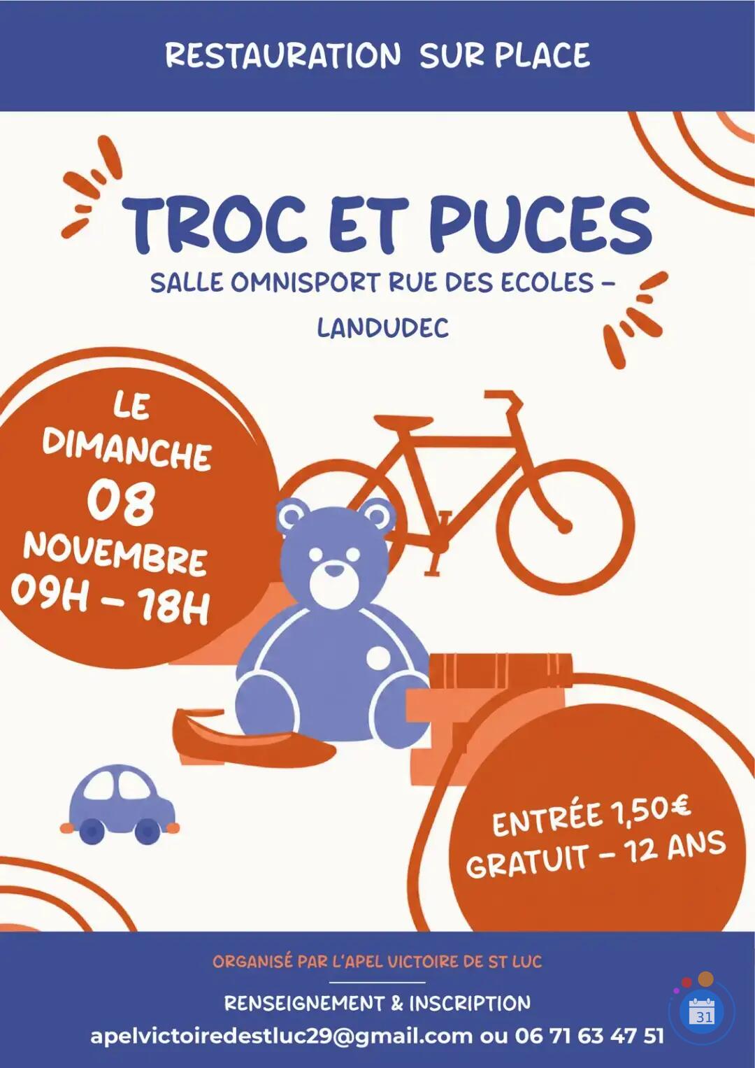 Image Troc et puces - APEL Victoire de st luc (photo 1)