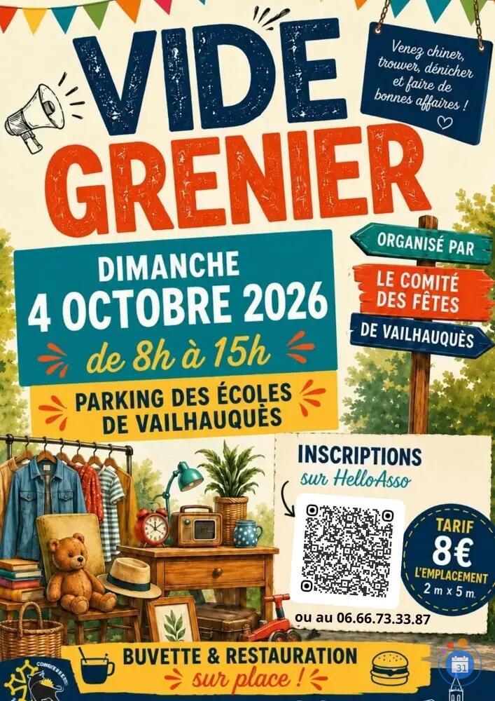 Image Vide grenier du comité des fêtes de Vailhauques (photo 1)