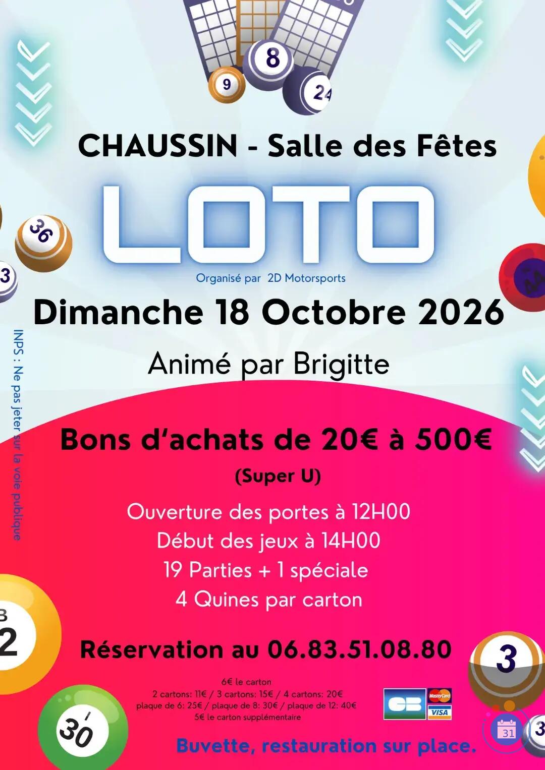 Image Loto CHAUSSIN animé par Brigitte (photo 1)