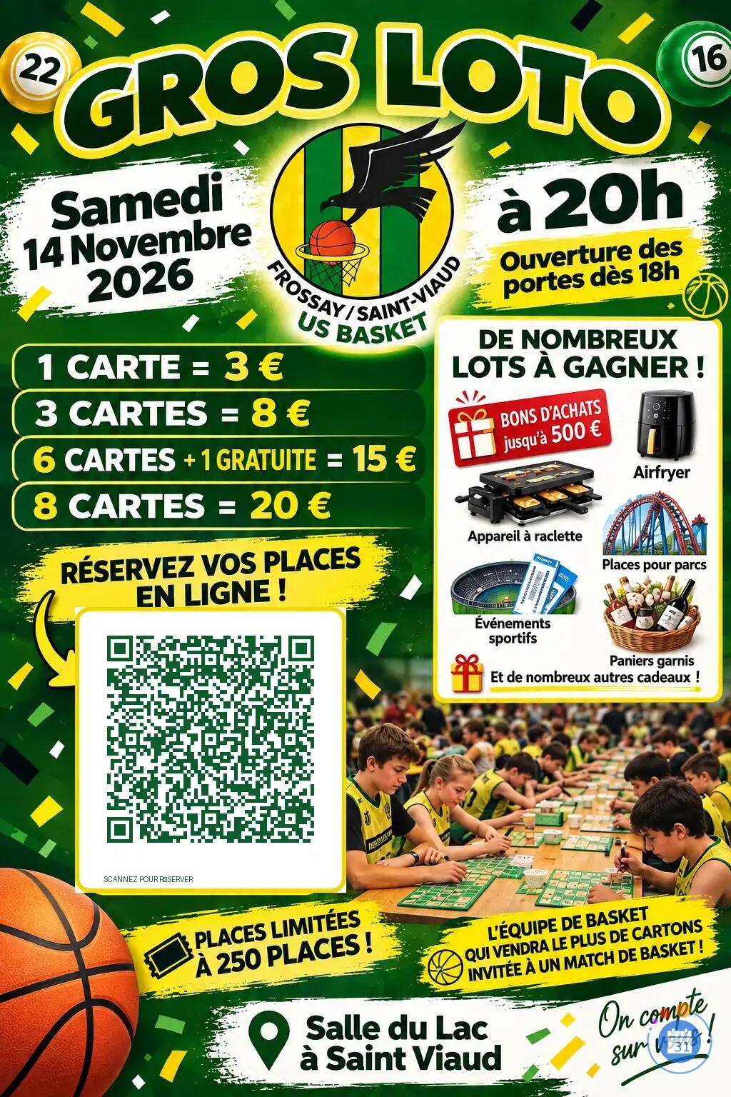 Flyer Loto de l'Union Sportive de Basket de Frossay et de ST Viaud
