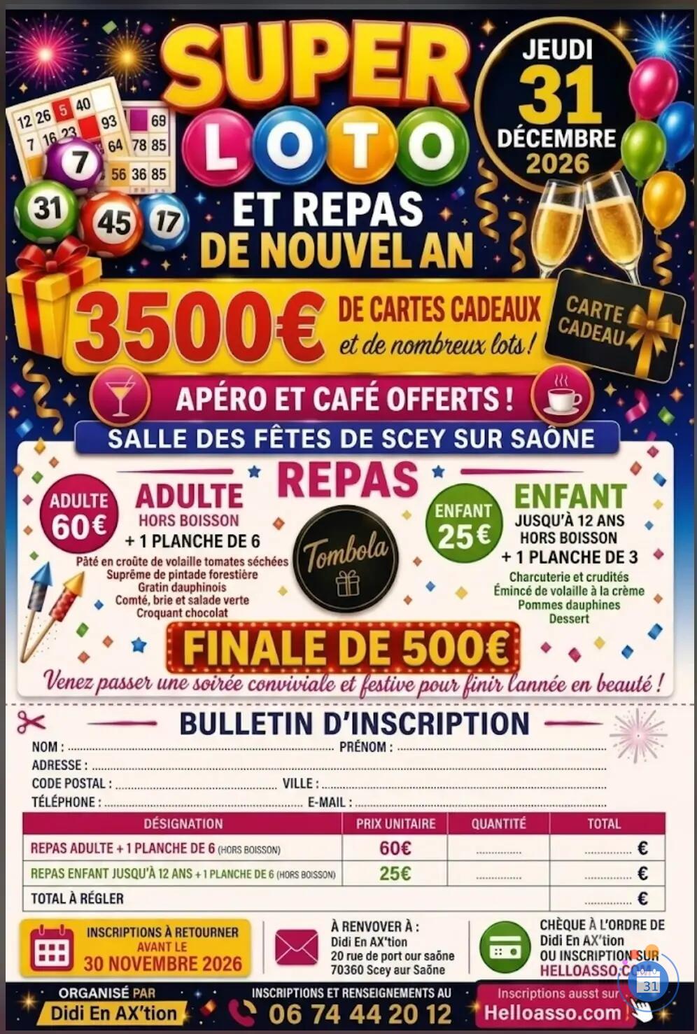 Image repas et loto du nouvel an (photo 1)