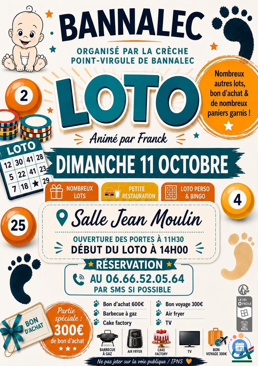 Flyer Loto de la crèche point virgule
