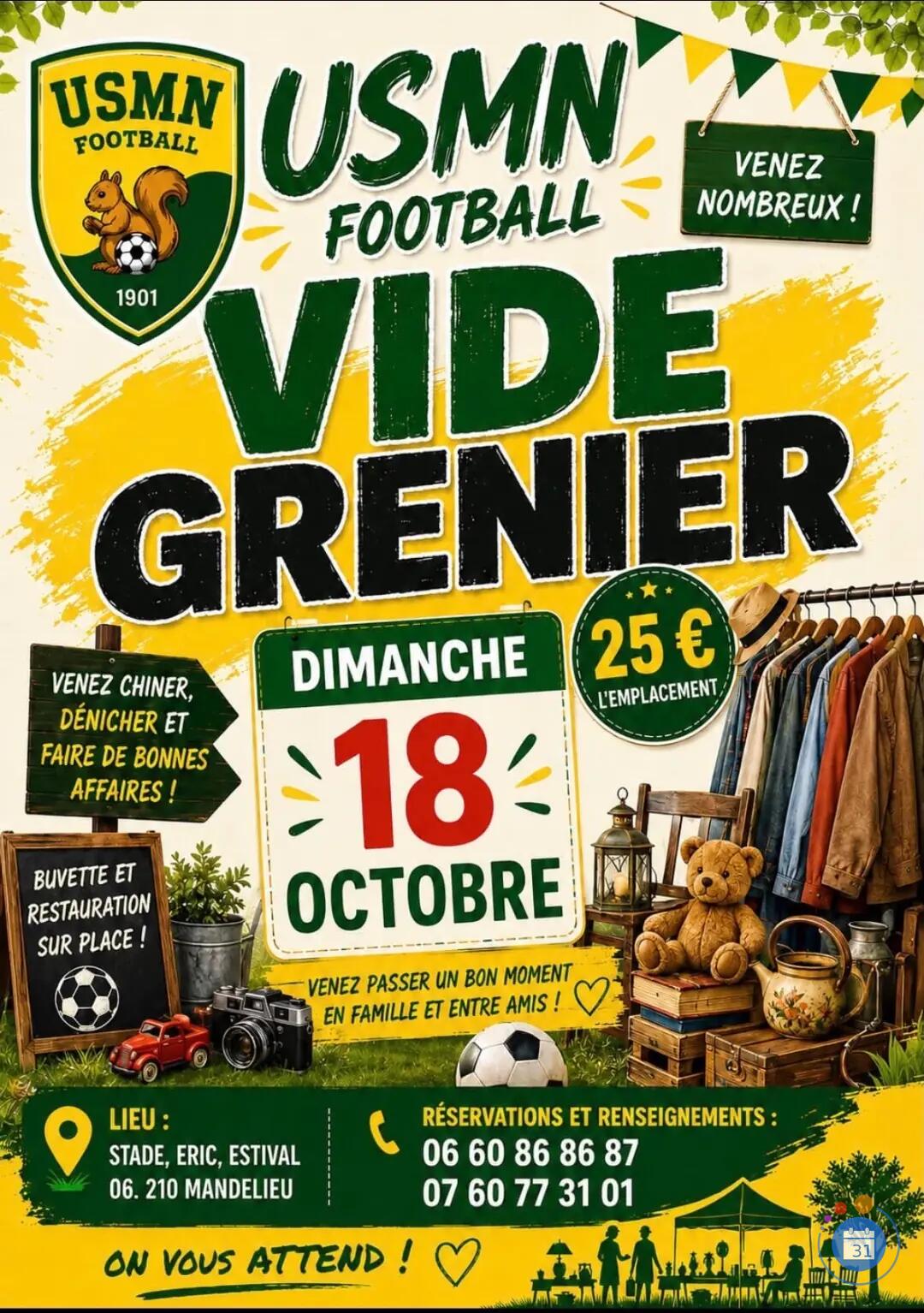 Image L’USMN Football organise son vide grenier (photo 1)