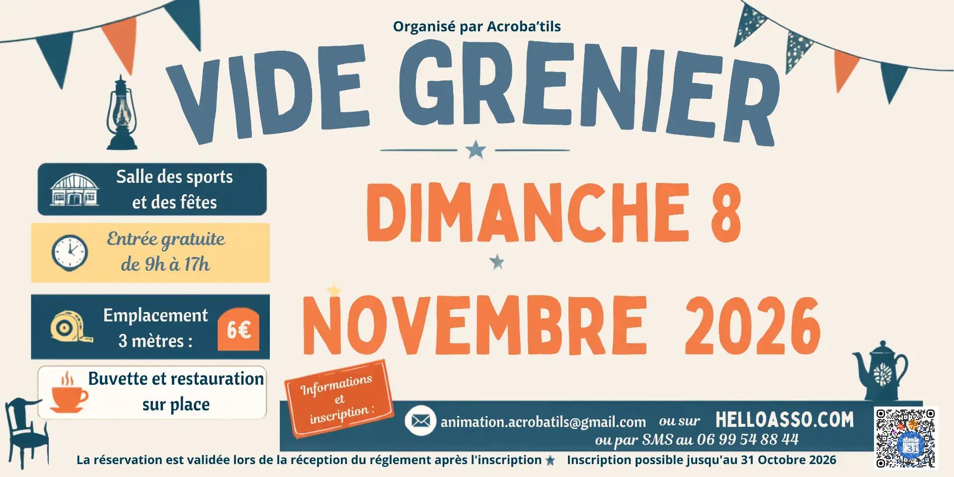 Image VIDE GRENIER TILLIERES 08/11/26 (photo 1)