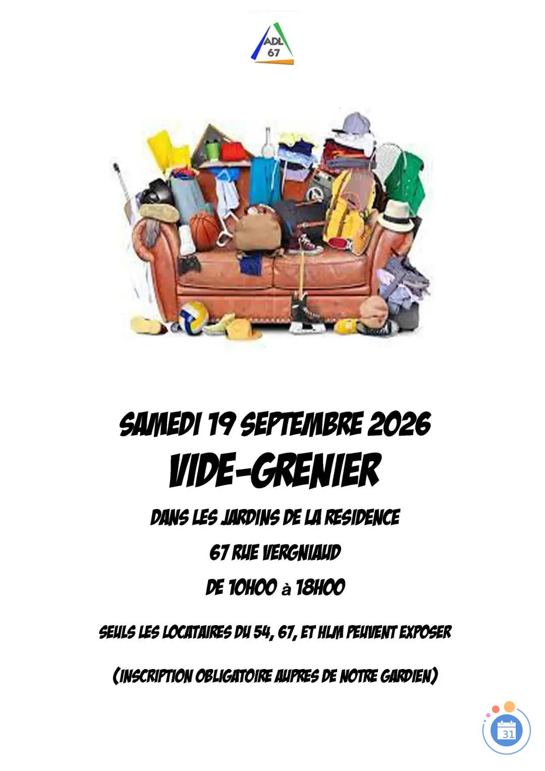 Image vide grenier du 67 Vergniaud (photo 1)