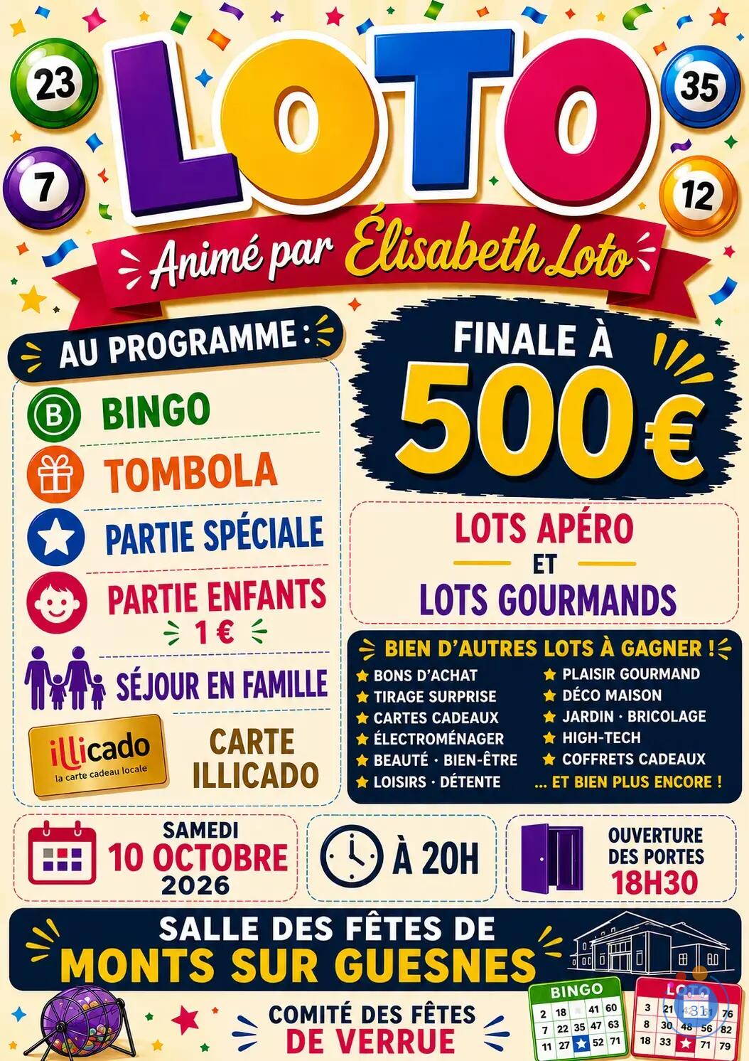 Image LOTO Comité des fêtes de Verrue animation Elisabeth Loto (photo 1)