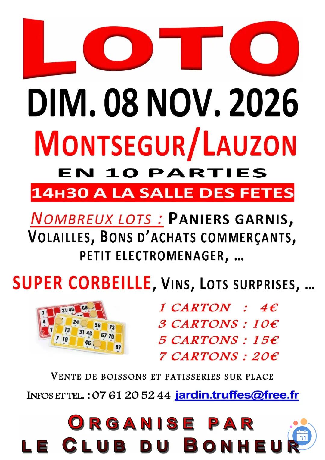 Image LOTO DU CLUB DU BONHEUR (photo 1)
