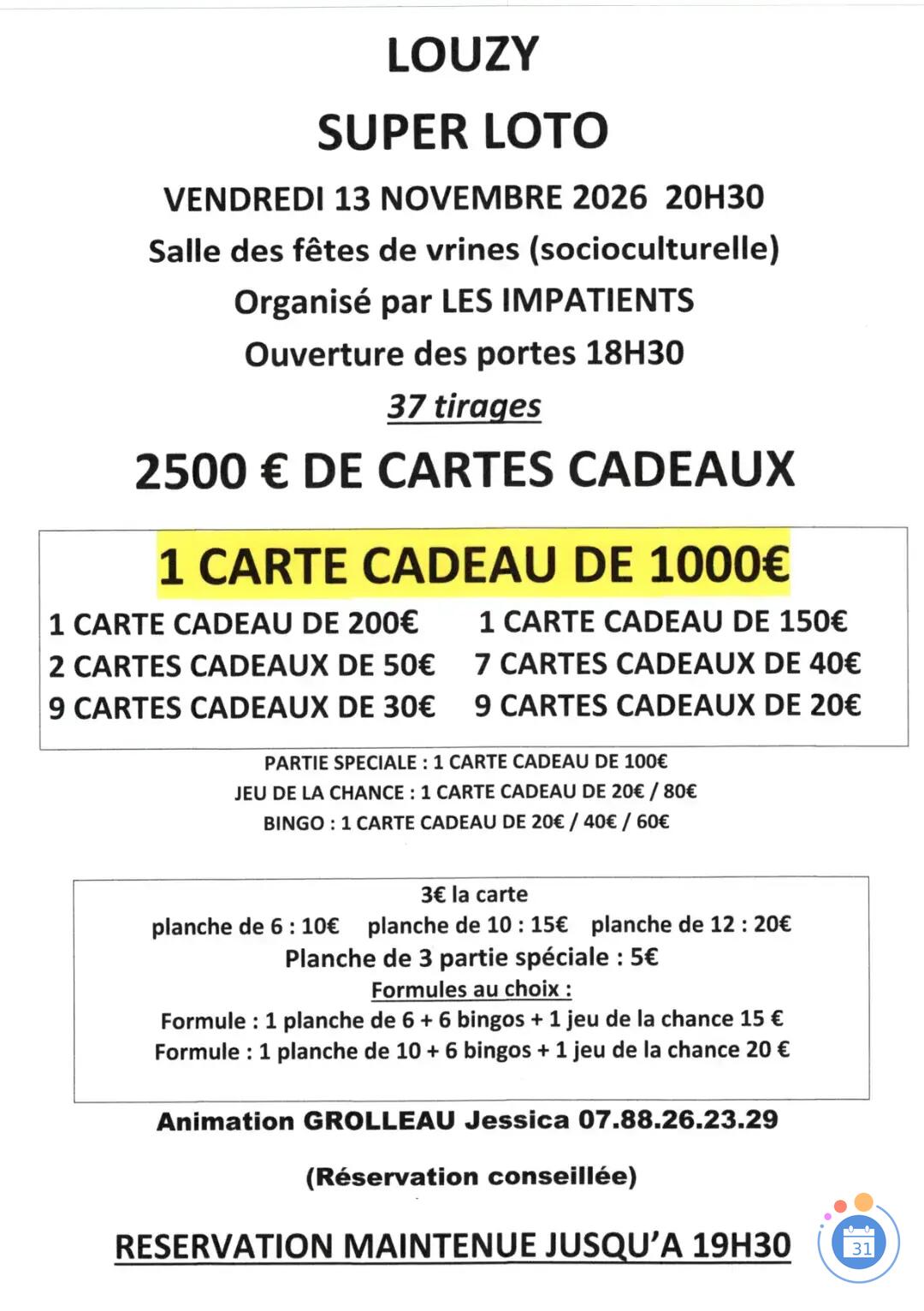 Flyer Super loto