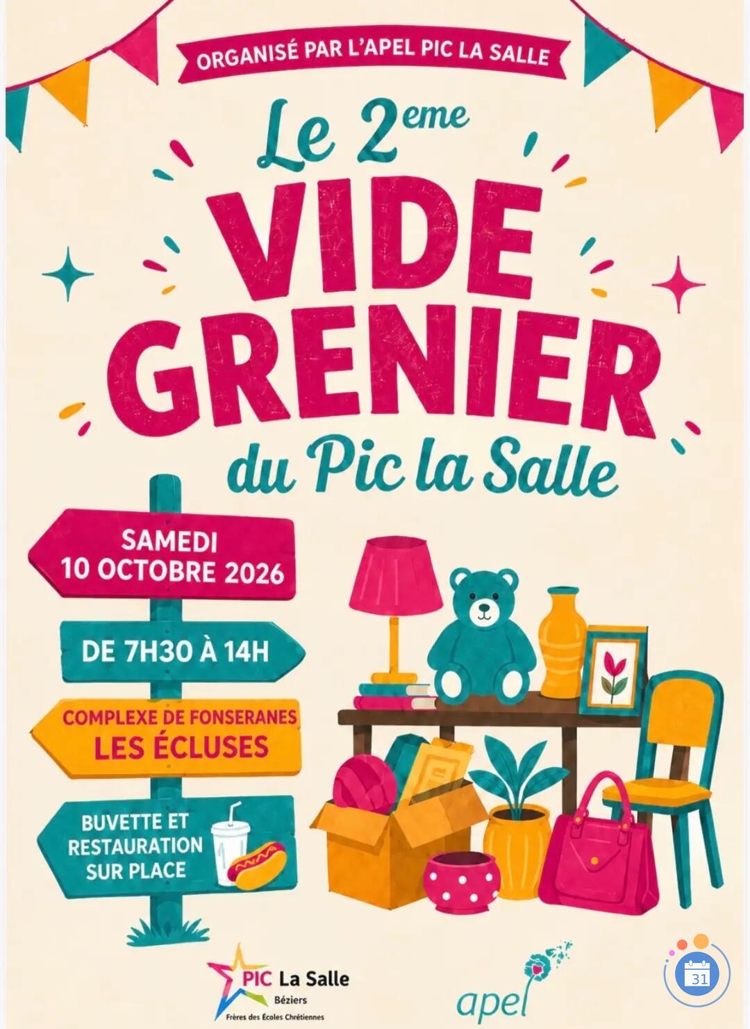 Image Vide Grenier de l’école Pic La salle (photo 1)