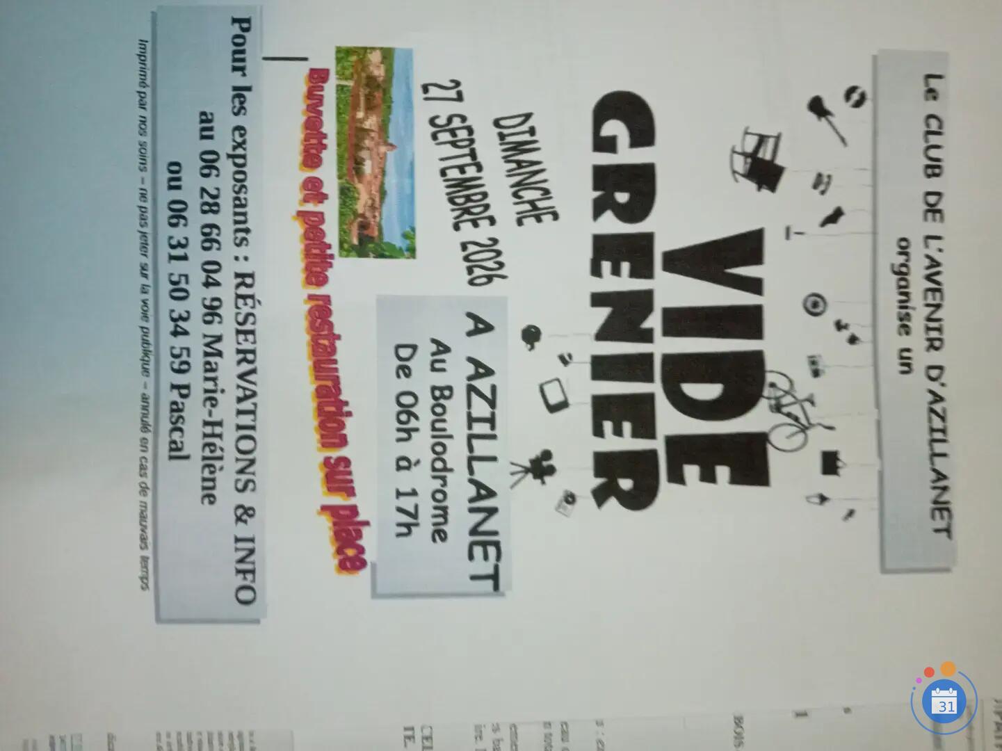 Image Club avenir azillanet vide grenier (photo 1)
