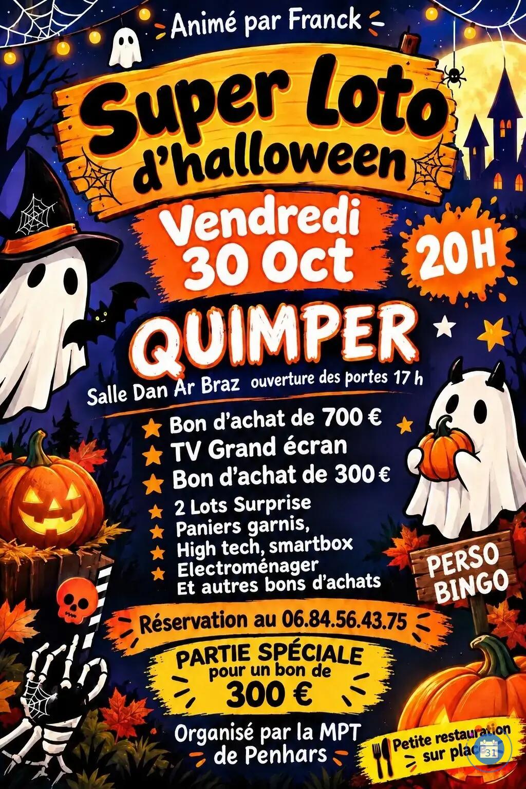 Flyer Loto organisé par la MPT de Penhars