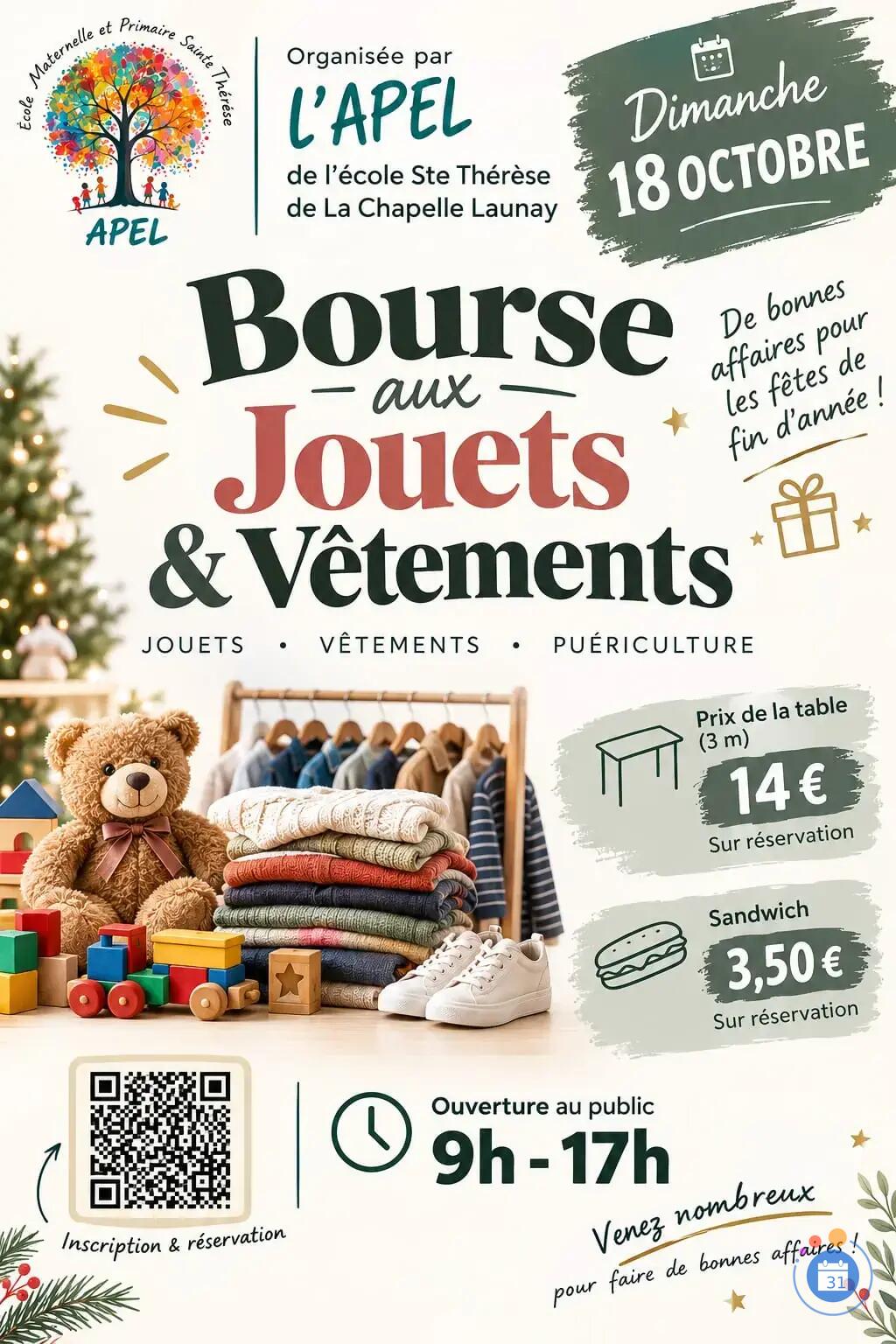 Image Bourse aux jouets et aux vêtements Apel Ste Thérèse (photo 1)