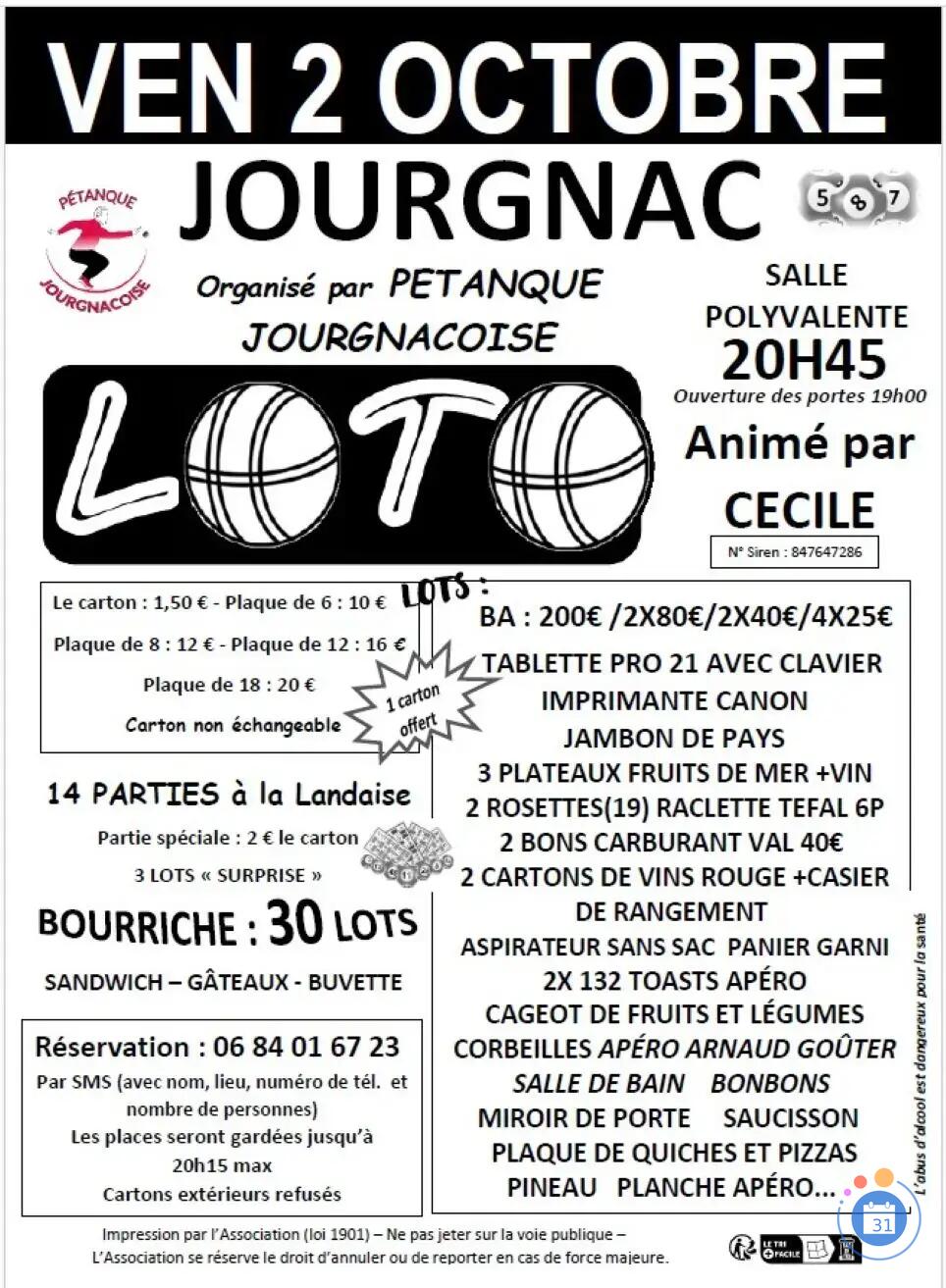Image LOTO DE LA PETANQUE ANIME PAR CECILE (photo 1)