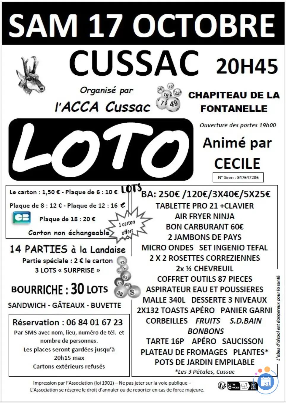Image LOTO DE LA ACCA animé par Cécile (photo 1)