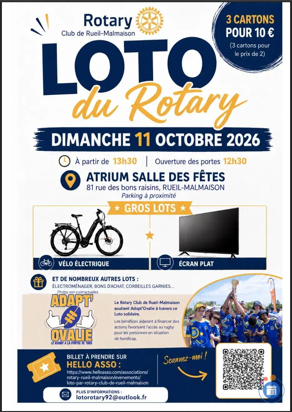 Image Grand Loto Solidaire par Rotary Club de Rueil-Malmaison (photo 1)