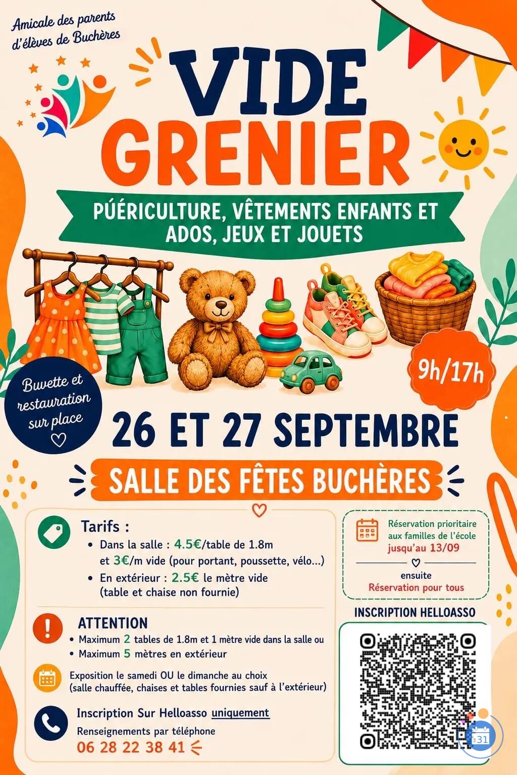 Image Vide grenier puériculture, jeux, jouets et vêtements 0 à 16 ans (photo 1)