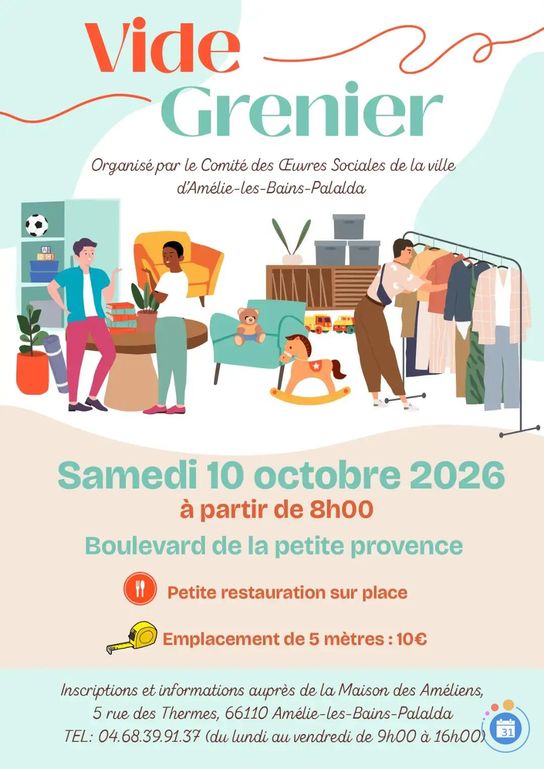 Image Vide-greniers du Comité des Œuvres Sociales d'Amélie-les-Bains-Palalda (photo 1)