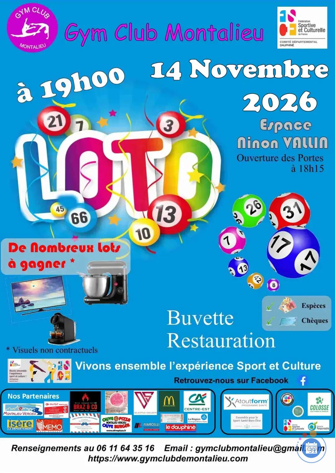 Image Loto Annuel du Gym Club Montalieu (photo 1)