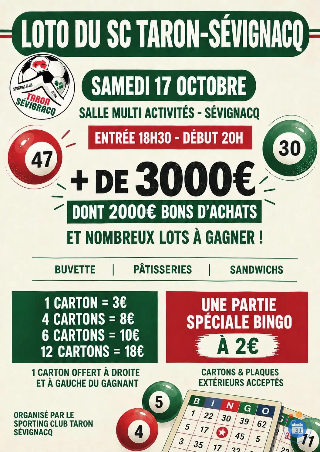 Image LOTO DU FOOT DU SPORTING CLUB TARON SEVIGNACQ (photo 1)