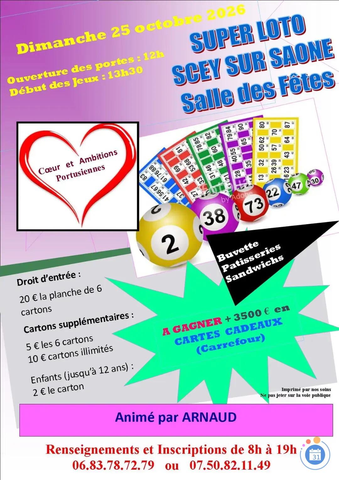 Image Super loto de Cœur et Ambitions Portusiennes (photo 1)