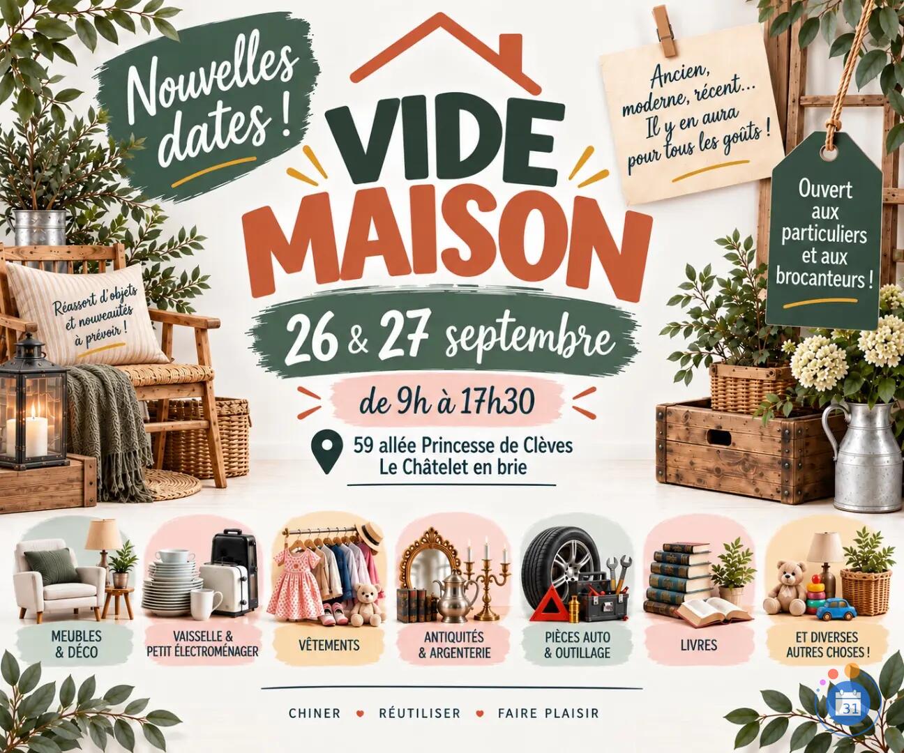 Image 🏠 Vide Maison - Nouvelles Dates !! (photo 1)