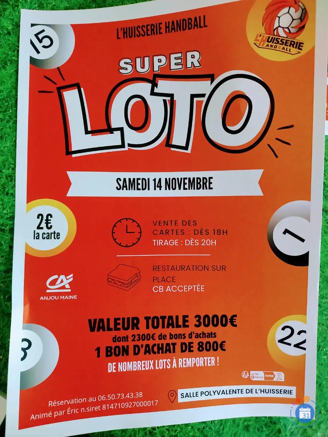 Image SUPER LOTO organisé par l'Huisserie handball (photo 1)