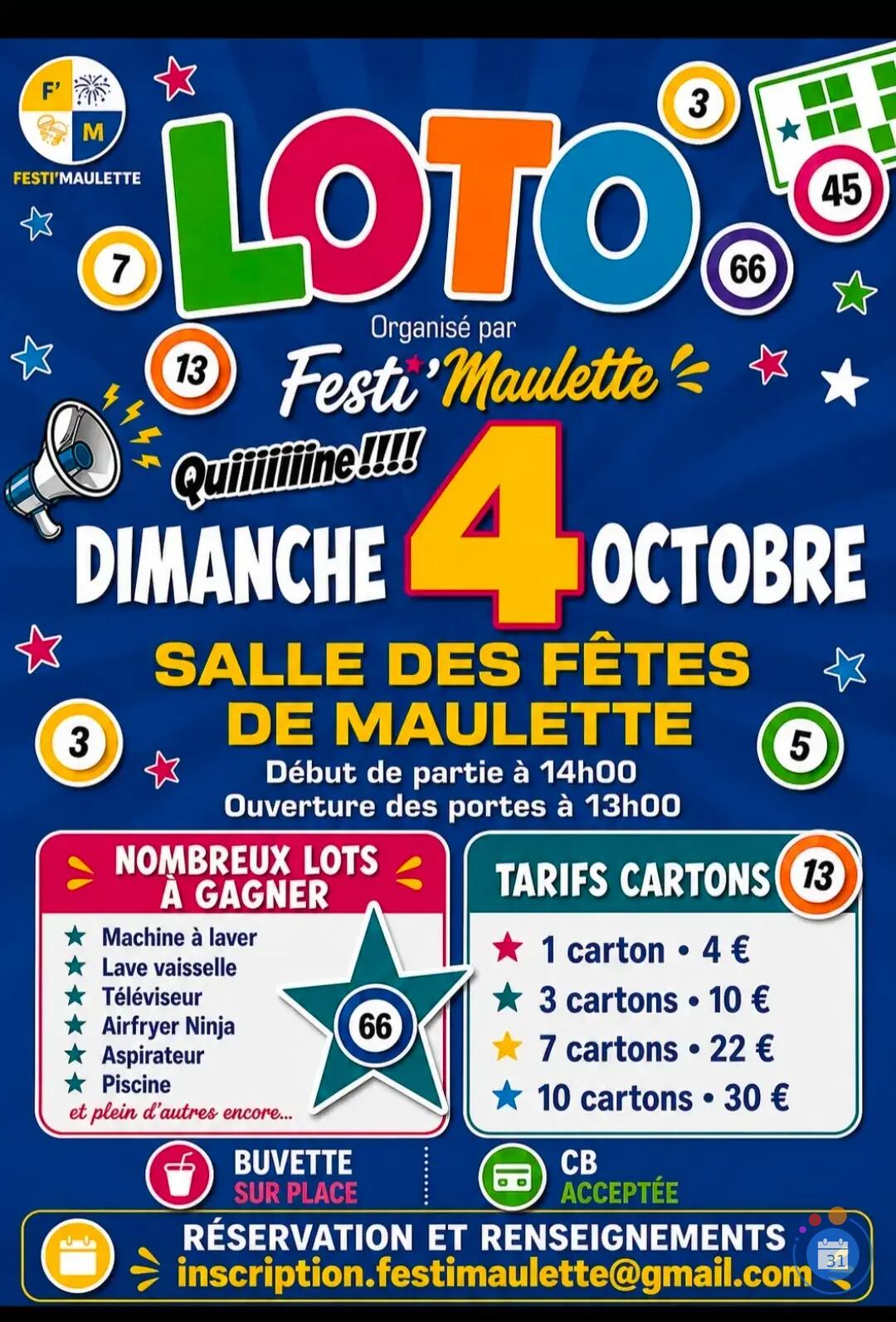 Image loto avec de nombreux lots à gagner (photo 1)